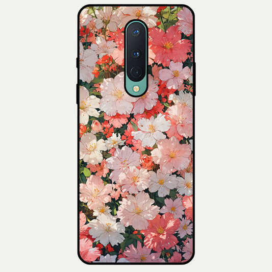  Blush Bloom Field Glass Case For OnePlus 8 back cover – full design glossy printed glass finish