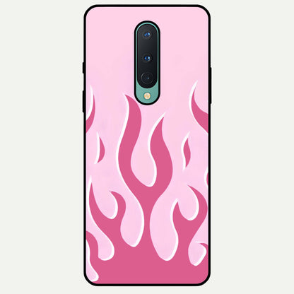  Blush Flame Energy Glass Case For OnePlus 8 back cover – full design glossy printed glass finish
