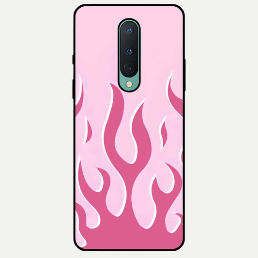  Blush Flame Energy Glass Case For OnePlus 8 back cover – full design glossy printed glass finish