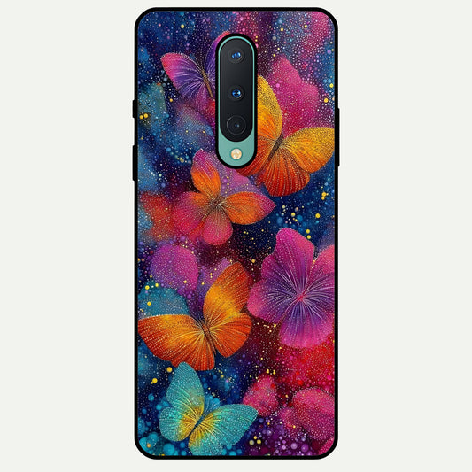  Butterfly Dream Mist Glass Case For OnePlus 8 back cover – full design glossy printed glass finish