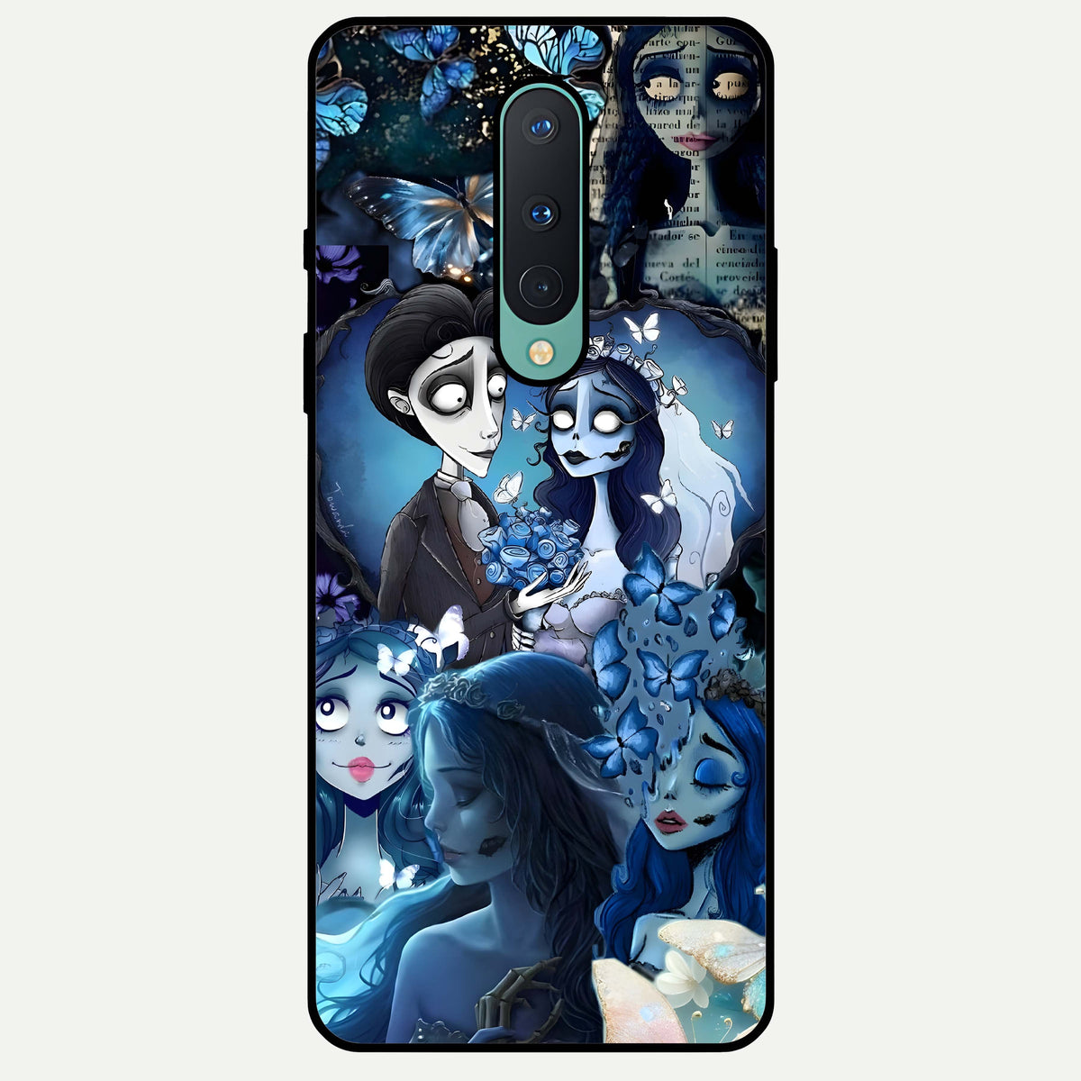 Butterfly Ghost Soul Glass Case For OnePlus 8 back cover – full design glossy printed glass finish