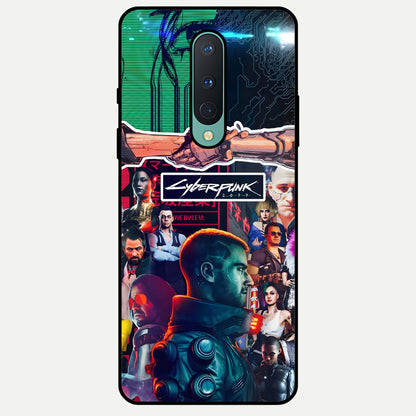  CYBERPUNK Legacy Glass Case For OnePlus 8 back cover – full design glossy printed glass finish