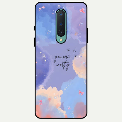  Celestial Cloud Magic Glass Case For OnePlus 8 back cover – full design glossy printed glass finish