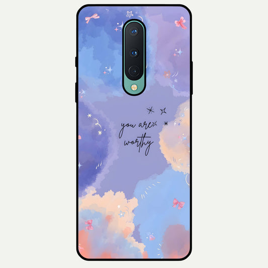  Celestial Cloud Magic Glass Case For OnePlus 8 back cover – full design glossy printed glass finish