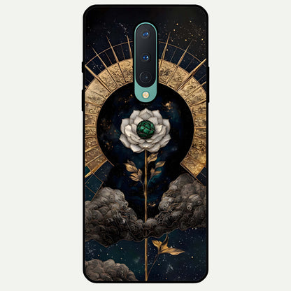  Celestial Lotus Morang Glass Case For OnePlus 8 back cover – full design glossy printed glass finish