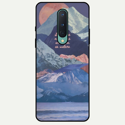  Celestial Mountain Calm Glass Case For OnePlus 8 back cover – full design glossy printed glass finish