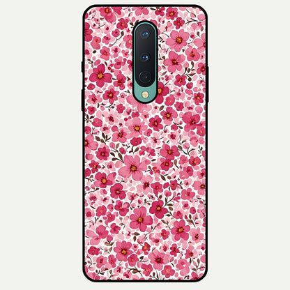  Cherry Blossom Charm Glass Case For OnePlus 8 back cover – full design glossy printed glass finish