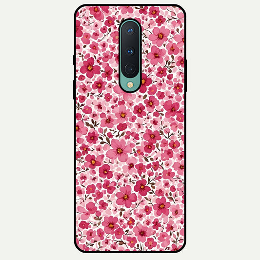  Cherry Blossom Charm Glass Case For OnePlus 8 back cover – full design glossy printed glass finish