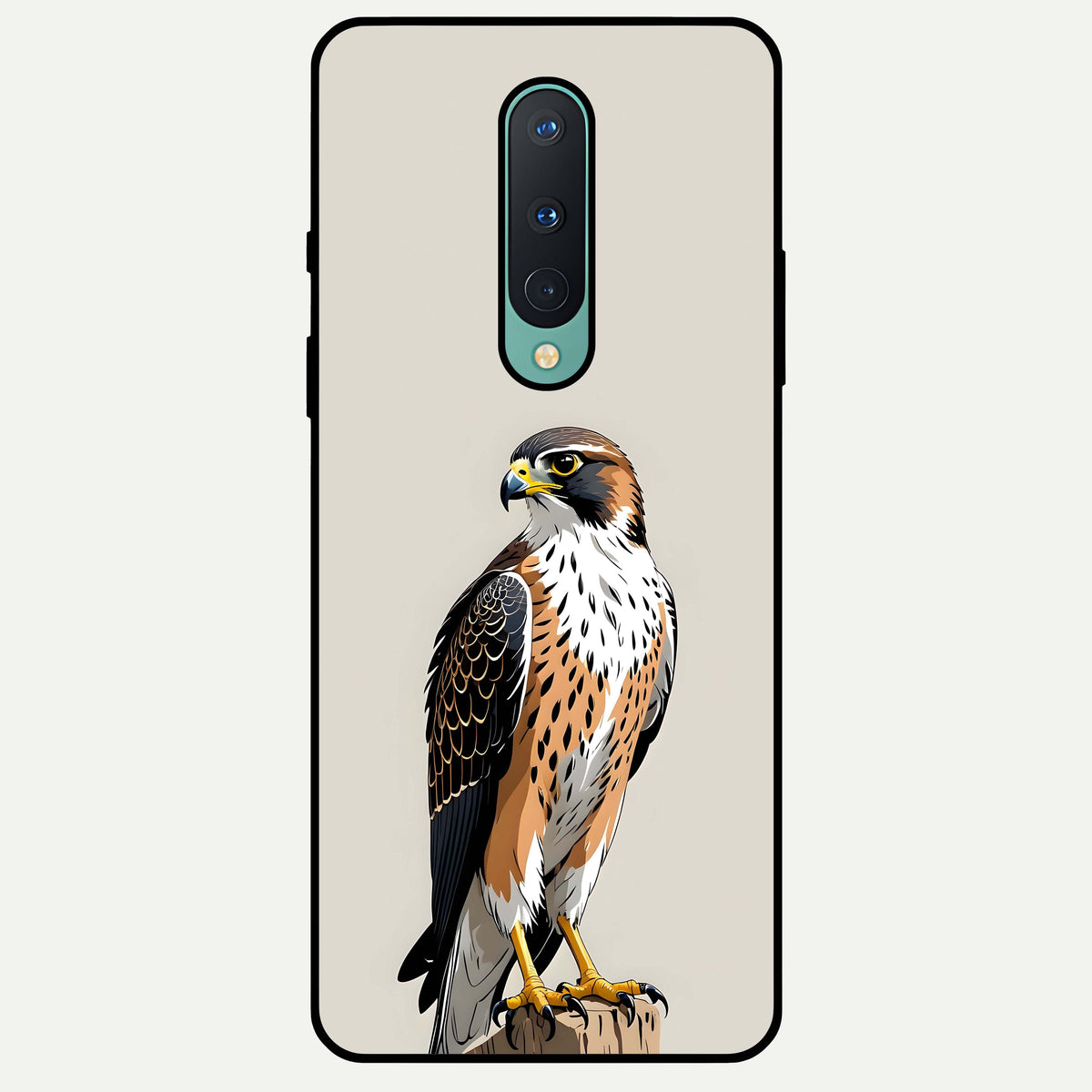  Clever Eagle Glass Case For OnePlus 8 back cover – full design glossy printed glass finish