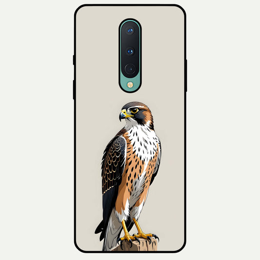  Clever Eagle Glass Case For OnePlus 8 back cover – full design glossy printed glass finish