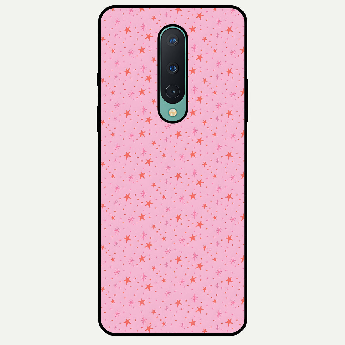  Cosmic Pink Sparkle Glass Case For OnePlus 8 back cover – full design glossy printed glass finish