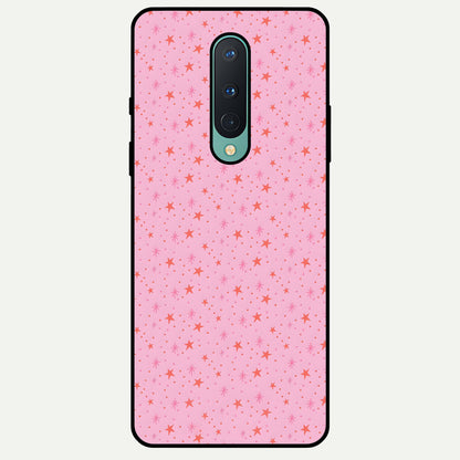  Cosmic Pink Sparkle Glass Case For OnePlus 8 back cover – full design glossy printed glass finish