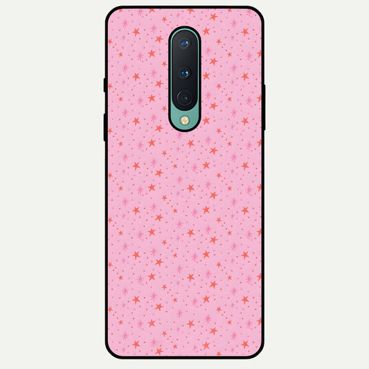  Cosmic Pink Sparkle Glass Case For OnePlus 8 back cover – full design glossy printed glass finish