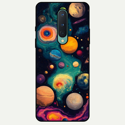  Cosmic Planet Journey Glass Case For OnePlus 8 back cover – full design glossy printed glass finish