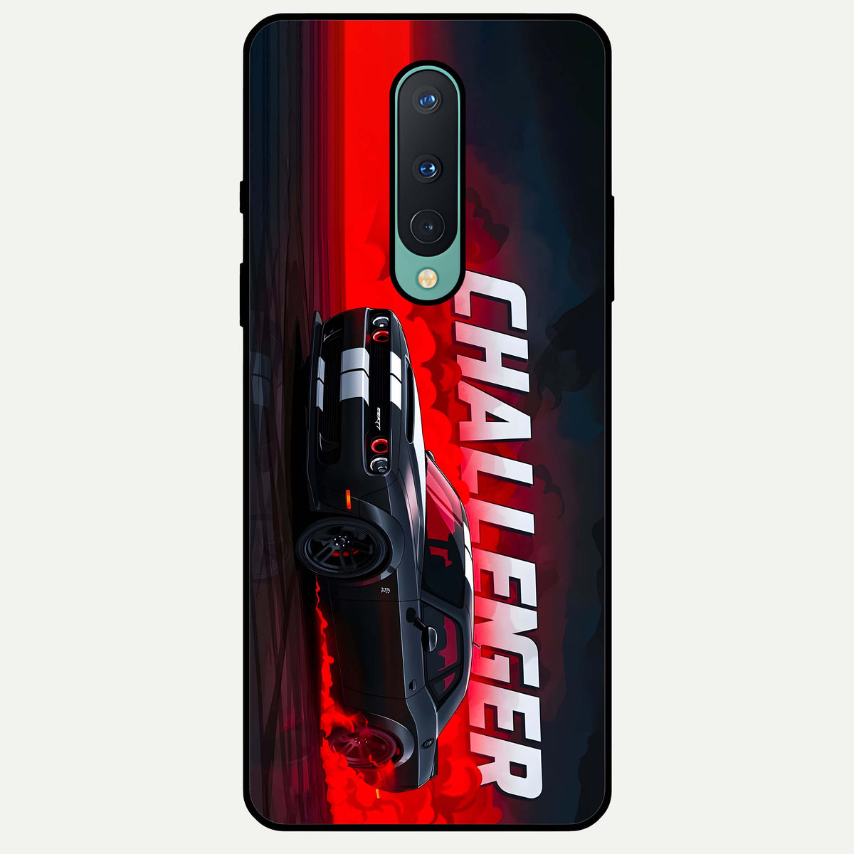  Crimson Challenger Fury Glass Case For OnePlus 8 back cover – full design glossy printed glass finish