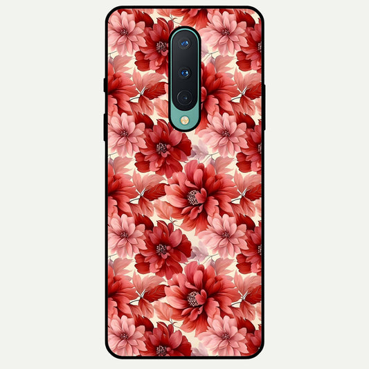  Crimson Love Petals Glass Case For OnePlus 8 back cover – full design glossy printed glass finish