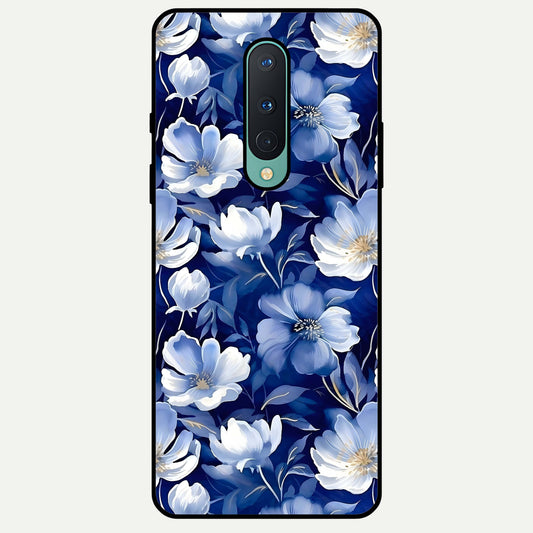  Cute Floral Patterns Glass Case For OnePlus 8 back cover – full design glossy printed glass finish