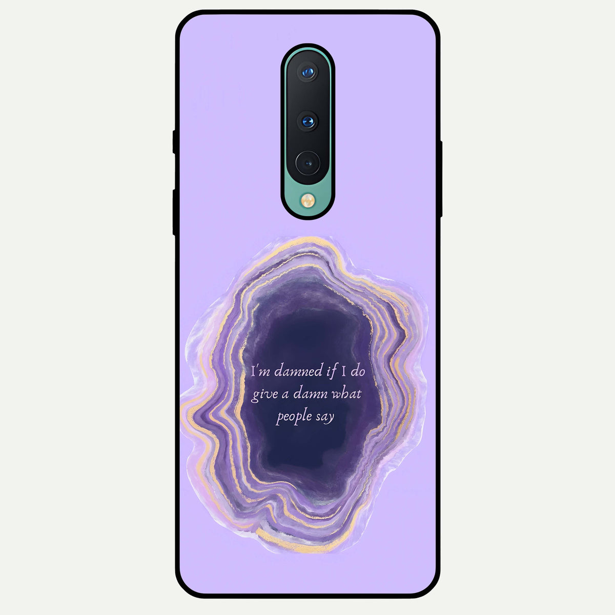  Damned People Quote Glass Case For OnePlus 8 back cover – full design glossy printed glass finish