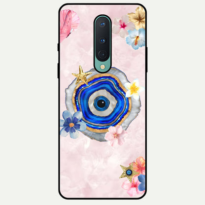  Divine Aura Bloom Glass Case For OnePlus 8 back cover – full design glossy printed glass finish