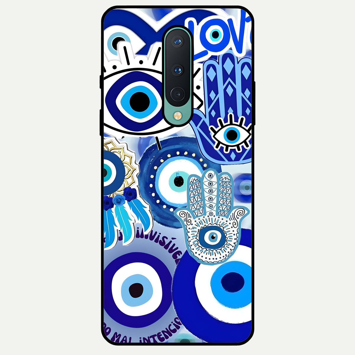  Evil Eyes Dream Glass Case For OnePlus 8 back cover – full design glossy printed glass finish