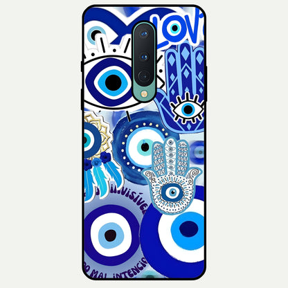  Evil Eyes Dream Glass Case For OnePlus 8 back cover – full design glossy printed glass finish