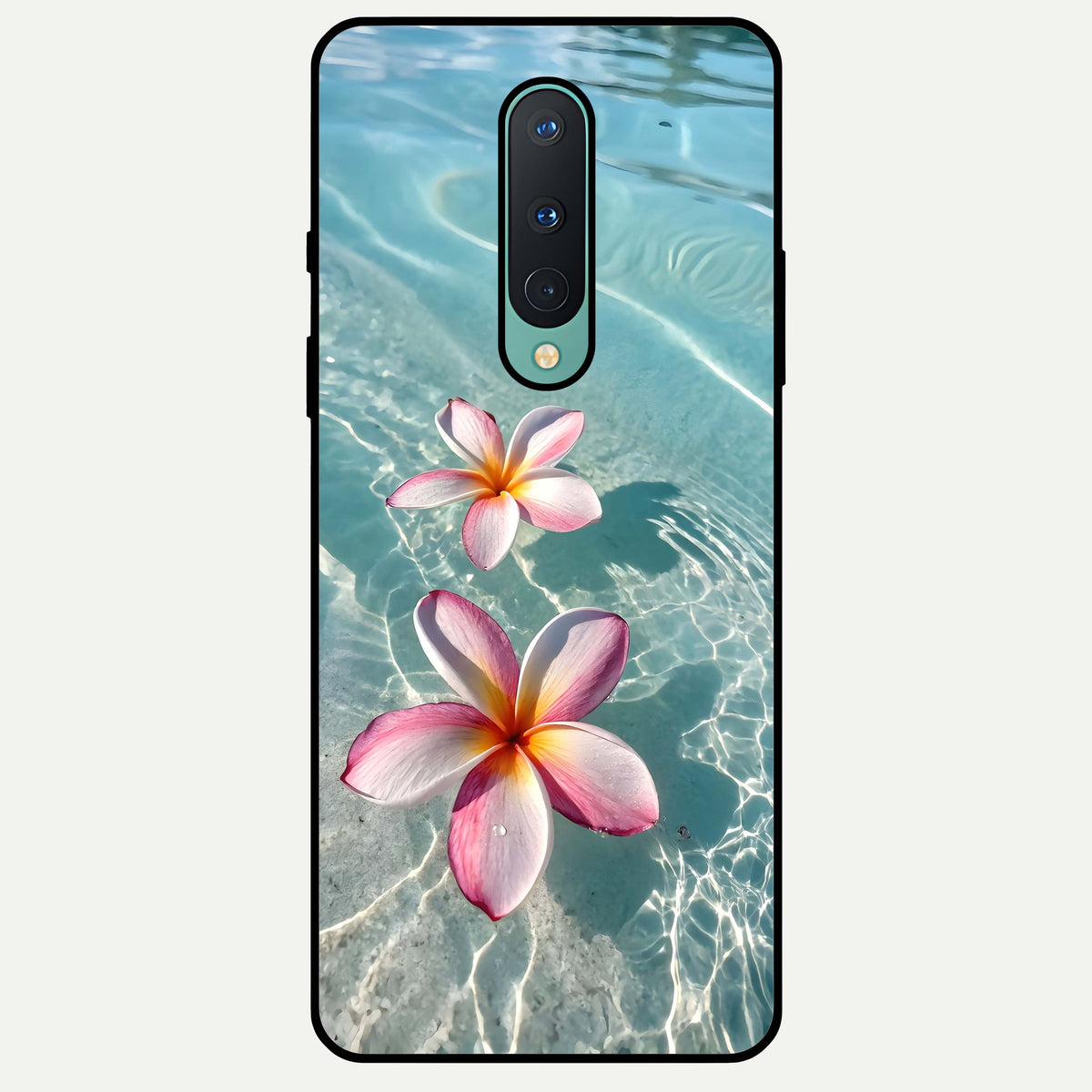  Floating Bloom Bliss Glass Case For OnePlus 8 back cover – full design glossy printed glass finish