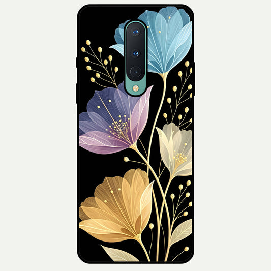  Flower Bloom Glow Glass Case For OnePlus 8 back cover – full design glossy printed glass finish