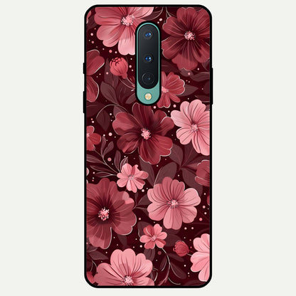  Flower Blush Bloom Glass Case For OnePlus 8 back cover – full design glossy printed glass finish