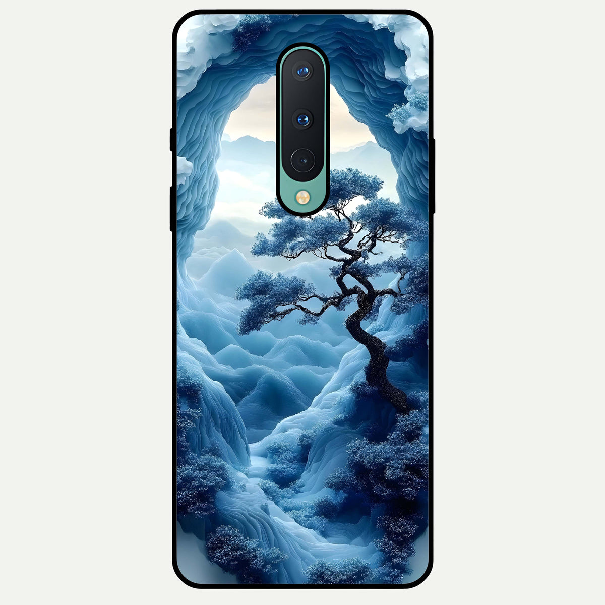  Frozen Serenity Gate Glass Case For OnePlus 8 back cover – full design glossy printed glass finish
