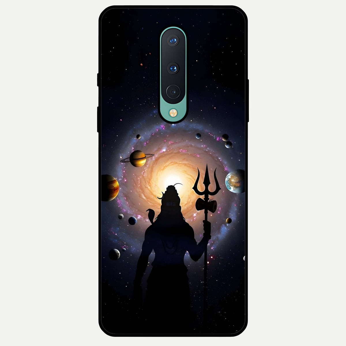  Galactic Shiva Vision Glass Case For OnePlus 8 back cover – full design glossy printed glass finish
