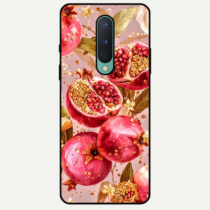  Golden Bloom Glow Glass Case For OnePlus 8 back cover – full design glossy printed glass finish