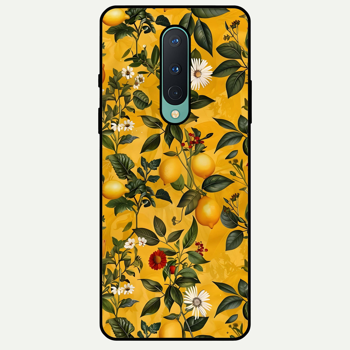  Golden Lemon Field Glass Case For OnePlus 8 back cover – full design glossy printed glass finish