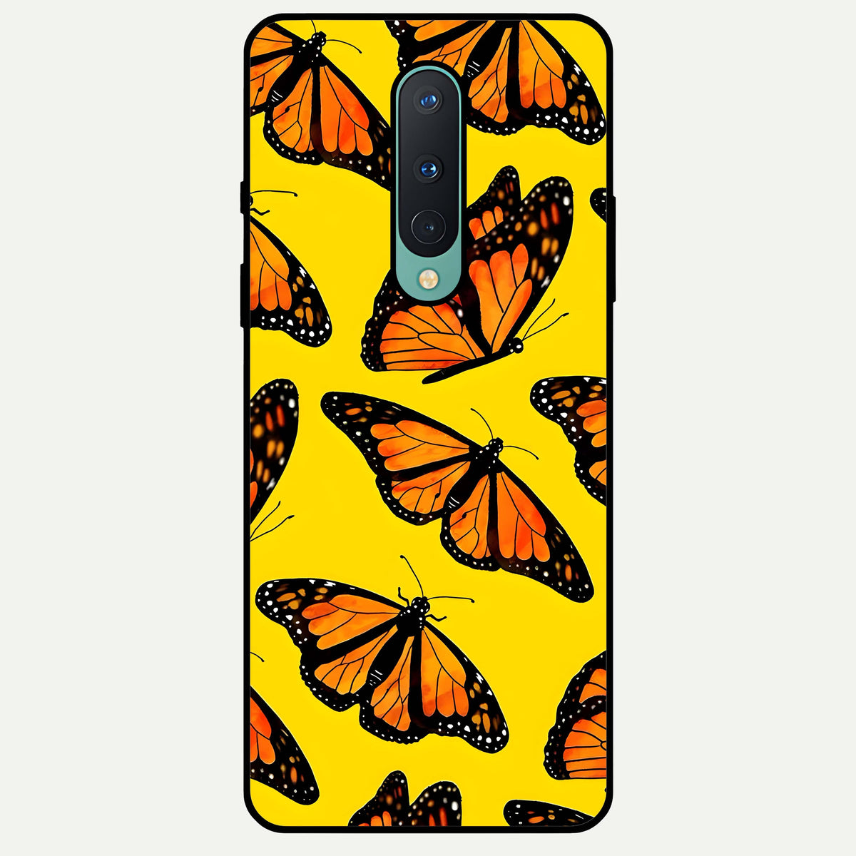  Golden Wing Flight Glass Case For OnePlus 8 back cover – full design glossy printed glass finish