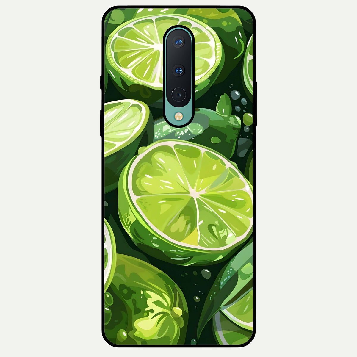  Green Kawasaki Glass Case For OnePlus 8 back cover – full design glossy printed glass finish