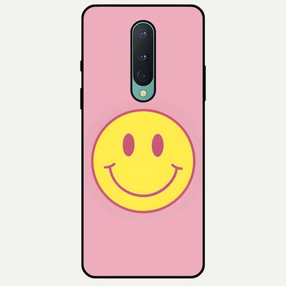  Happy Pink Mood Glass Case For OnePlus 8 back cover – full design glossy printed glass finish
