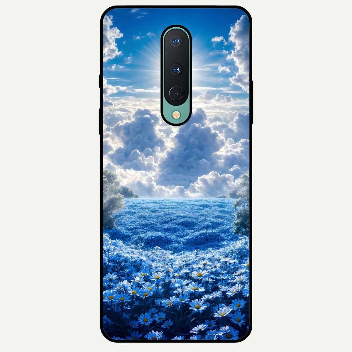  Heavenly Daisy Horizon Glass Case For OnePlus 8 back cover – full design glossy printed glass finish