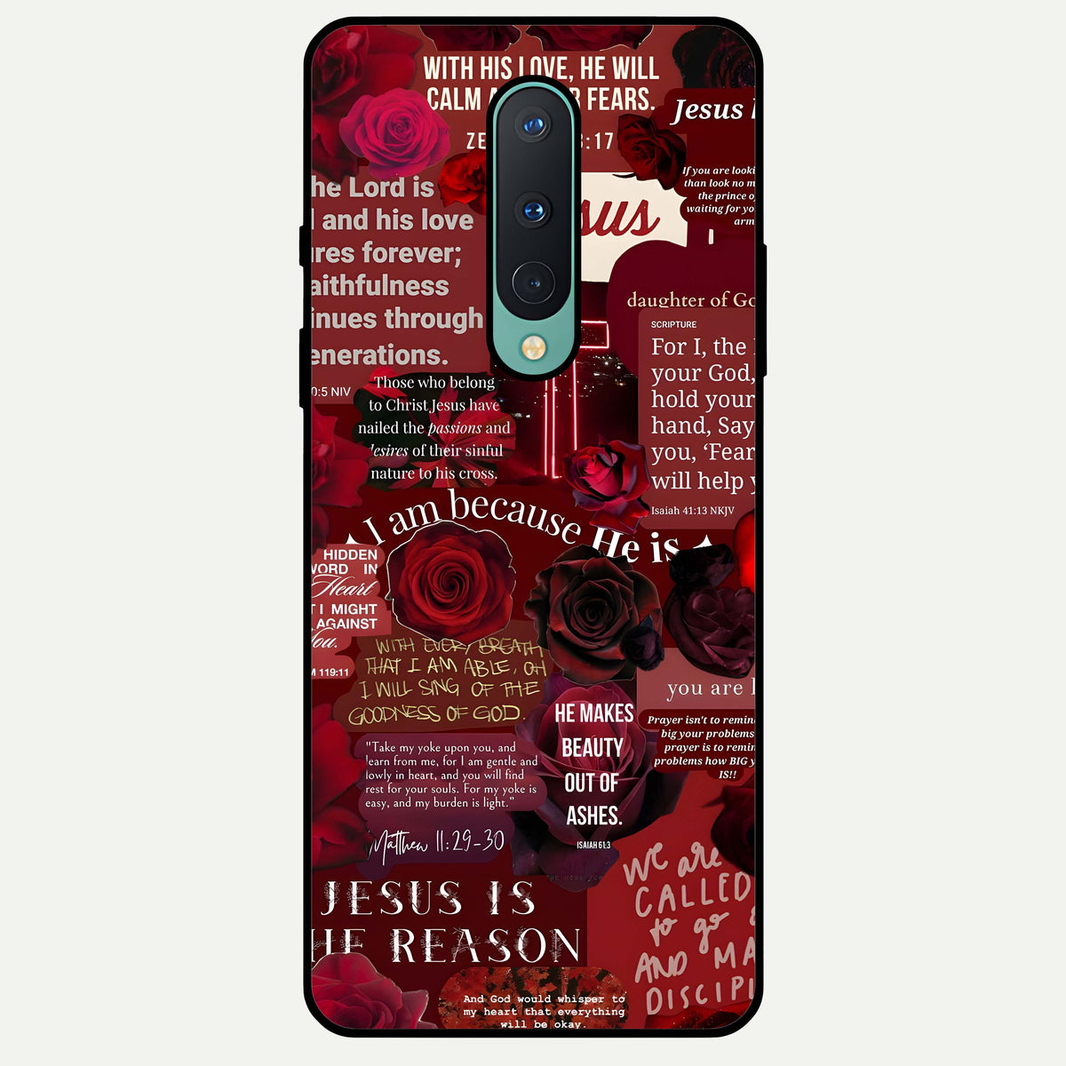 Jesus Love Heals Glass Case For OnePlus 8 back cover – full design glossy printed glass finish