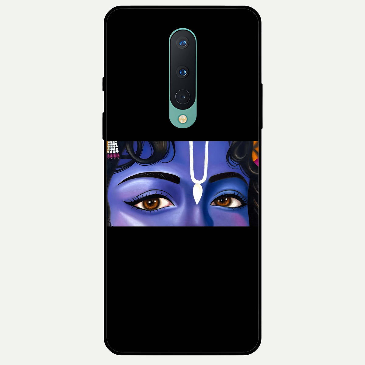  Krishna Eye Glass Case For OnePlus 8 back cover – full design glossy printed glass finish