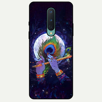  Krishna Hands Art Glass Case For OnePlus 8 back cover – full design glossy printed glass finish