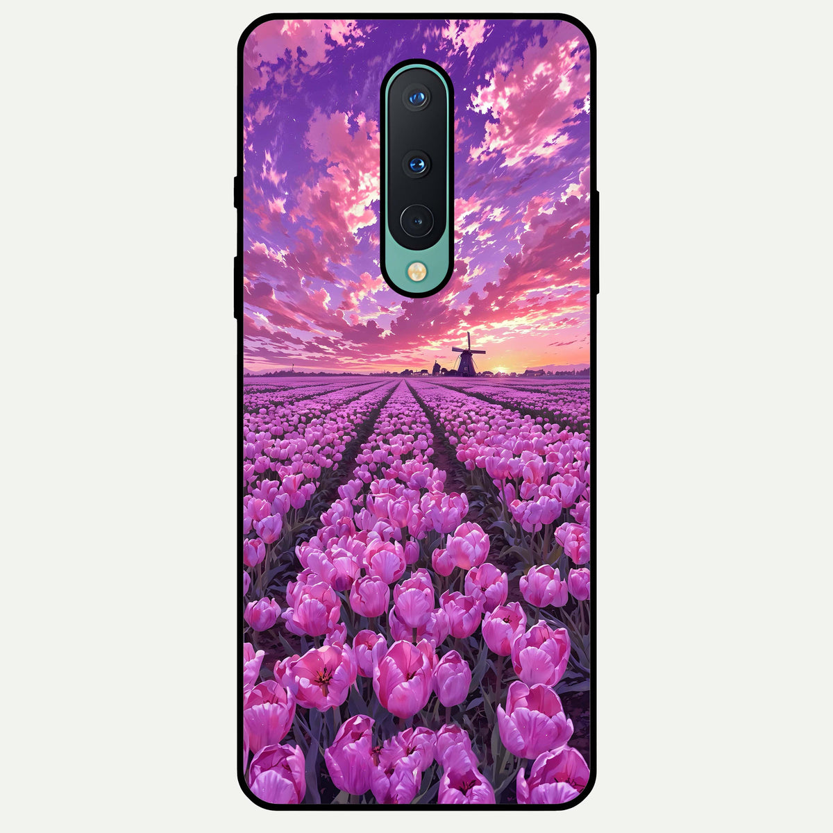  Lavender Dream Skies Glass Case For OnePlus 8 back cover – full design glossy printed glass finish
