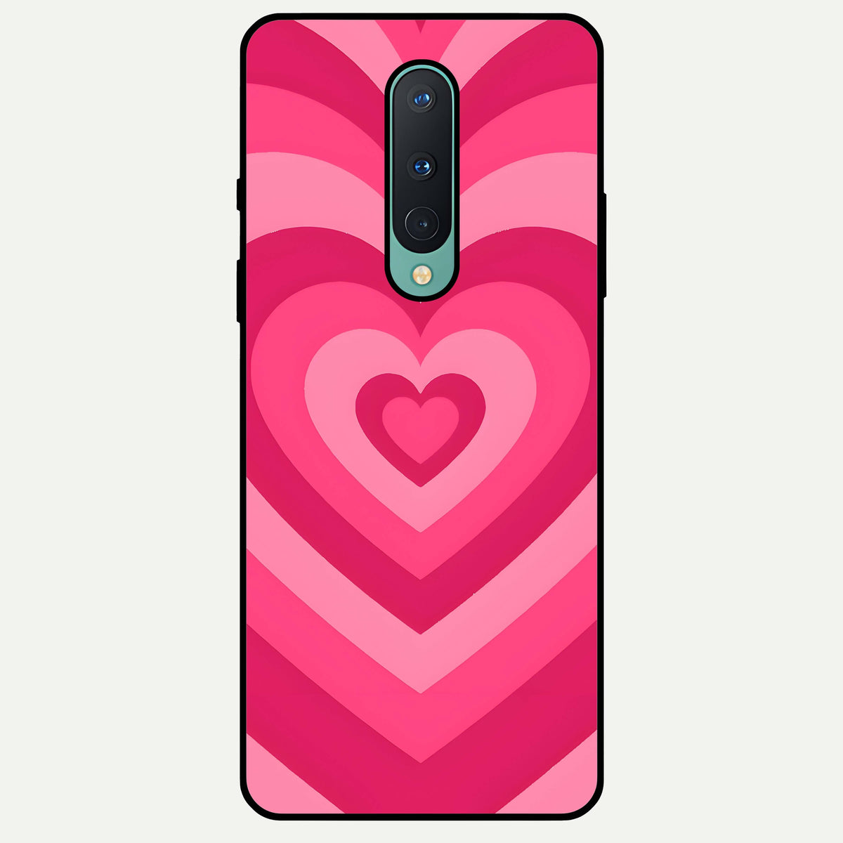  Layered Love Hearts Glass Case For OnePlus 8 back cover – full design glossy printed glass finish
