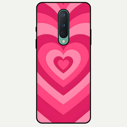  Layered Love Hearts Glass Case For OnePlus 8 back cover – full design glossy printed glass finish