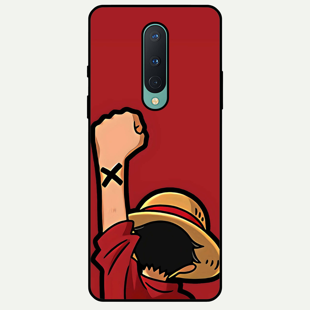  Luffy X Spirit Glass Case For OnePlus 8 back cover – full design glossy printed glass finish