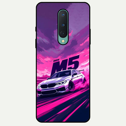  MS Neon Car Glass Case For OnePlus 8 back cover – full design glossy printed glass finish