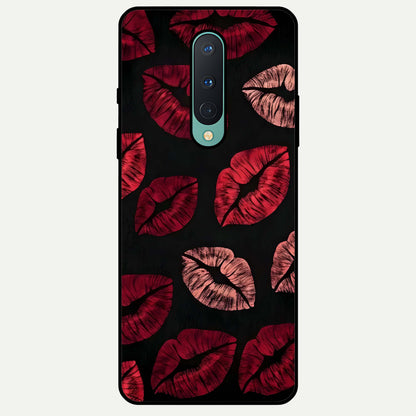  Midnight Kiss Love Glass Case For OnePlus 8 back cover – full design glossy printed glass finish