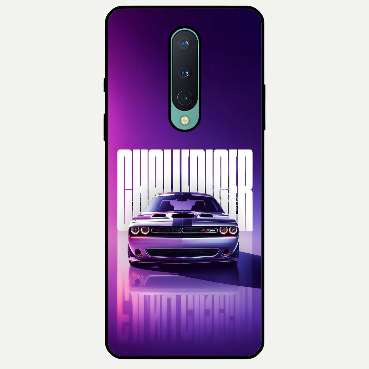  Midnight Muscle Ride Glass Case For OnePlus 8 back cover – full design glossy printed glass finish