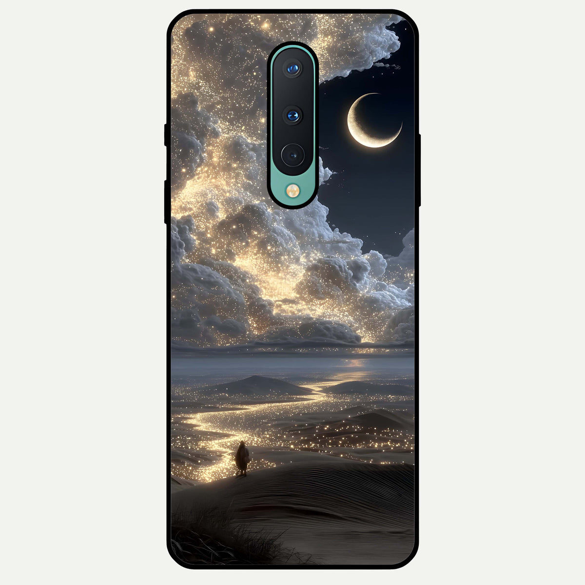  Moonlight Spark Path Glass Case For OnePlus 8 back cover – full design glossy printed glass finish
