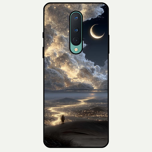  Moonlight Spark Path Glass Case For OnePlus 8 back cover – full design glossy printed glass finish