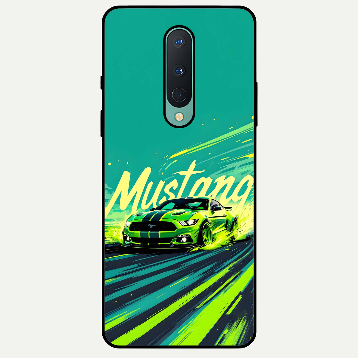  Mustang Bang Glass Case For OnePlus 8 back cover – full design glossy printed glass finish