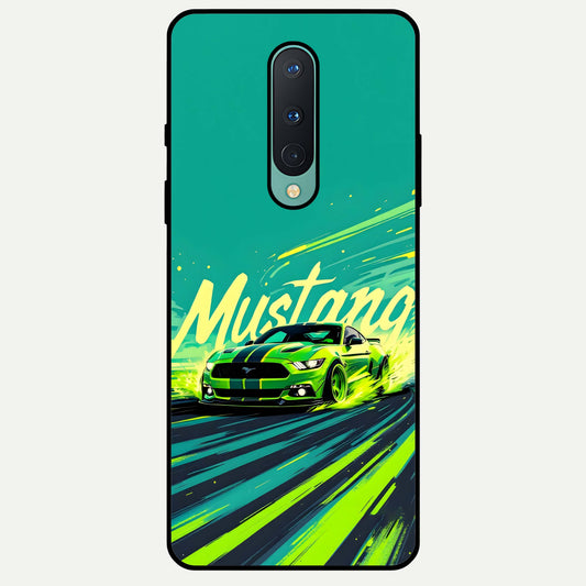  Mustang Bang Glass Case For OnePlus 8 back cover – full design glossy printed glass finish